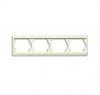 Cover frame 4gang frame, Alpha exclusive, Ivory, Horizontal