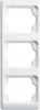 Cover frame 3gang frame, Alpha exclusive, studio white, Vertical