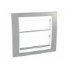 Unica Plus - cover frame (fix. frame) - 2 gangs (H) - 2x6 m - mist grey/white