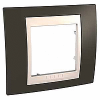 Unica Plus - cover frame - 1 gang - cacao/ivory