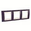 Unica Plus - cover frame - 3 gangs, H71 - garnet/ivory