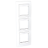 Unica Plus - cover frame - 3 gangs - white/white