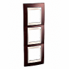 Unica Plus - cover frame - 3 gangs - terracotta/ivory