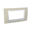Unica Plus - cover frame - 4 modules - sand/white