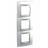 Unica Top - cover frame - 3 gangs - top white/aluminium