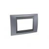 Unica Top - cover frame - 3 modules - beryl blue/graphite