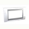 Unica Top - cover frame - 4 modules - top white/aluminium Unica Top - cover frame - 4 modules - top white/aluminium