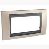 Unica Top - cover frame - 4 modules - onyx copper/graphite