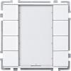 Push-button, 4-gang plus ,Thermoplastic brilliant (polar white)