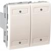 Unica KNX - pushbutton - 2x2-way - 10 A 24 V DC - 2 m - ivory Unica KNX - pushbutton - 2x2-way - 10 A 24 V DC - 2 m - ivory